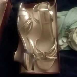Silver dress shoes